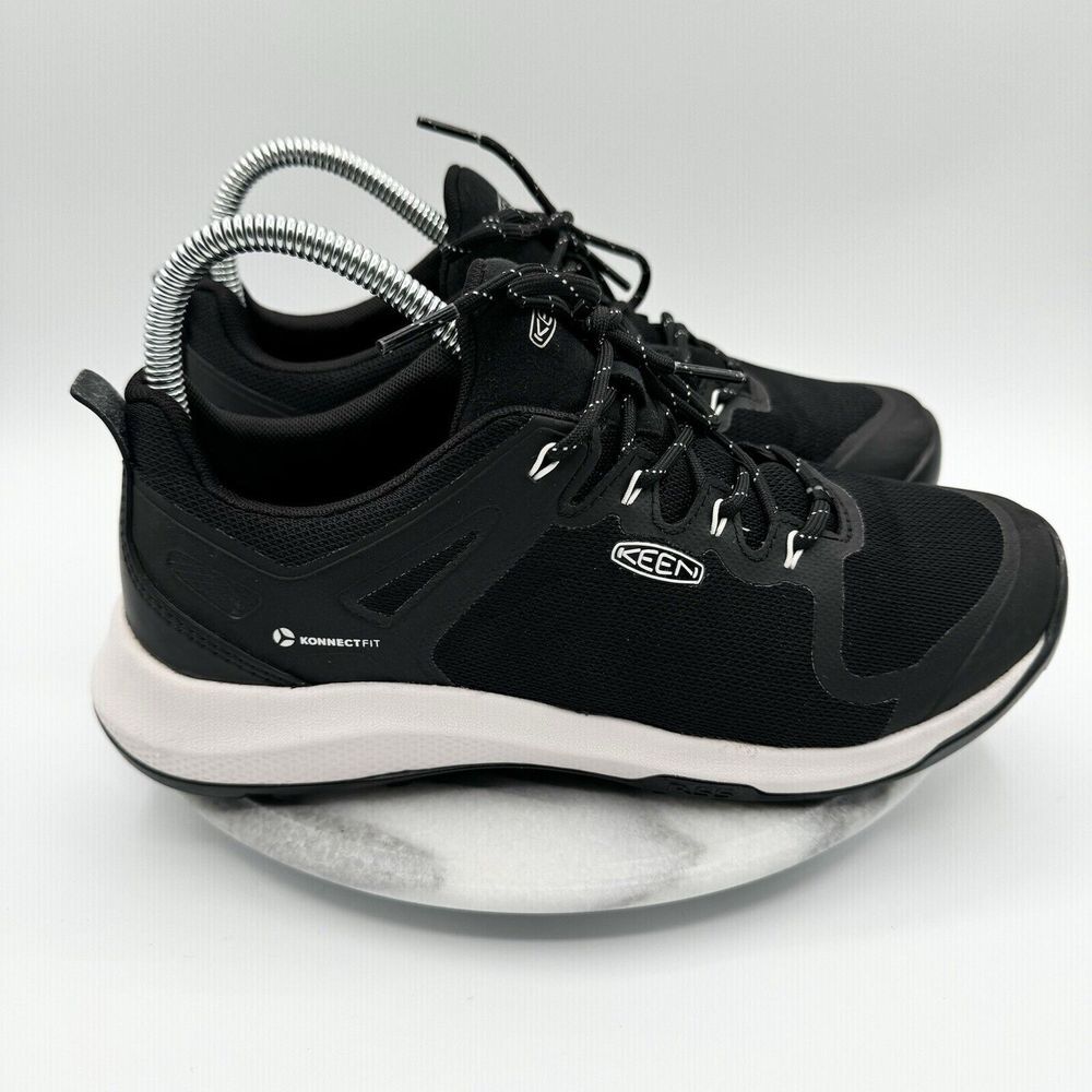 Keen Explore Vent 1021631 Womens Black White Mesh Lace Up Hiking Shoes Size US 8